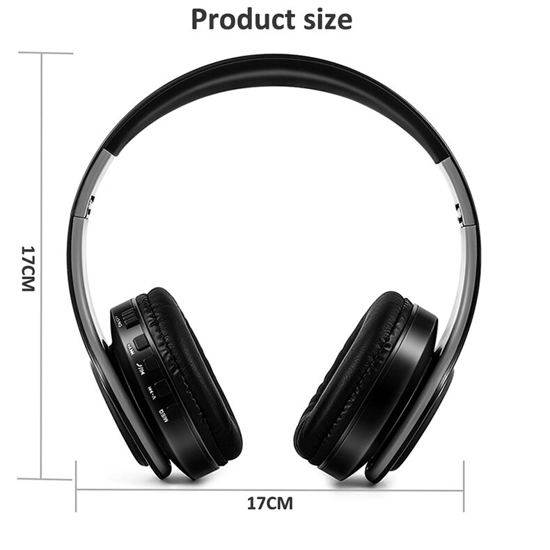 HIFI Stereo Earphones Bluetooth Headphone Music Headset FM and Support SD Card with Mic for Mobile XiaoMi Iphone Sumsamg Tablet