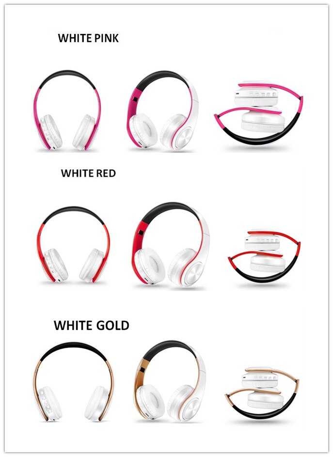 HIFI Stereo Earphones Bluetooth Headphone Music Headset FM and Support SD Card with Mic for Mobile XiaoMi Iphone Sumsamg Tablet