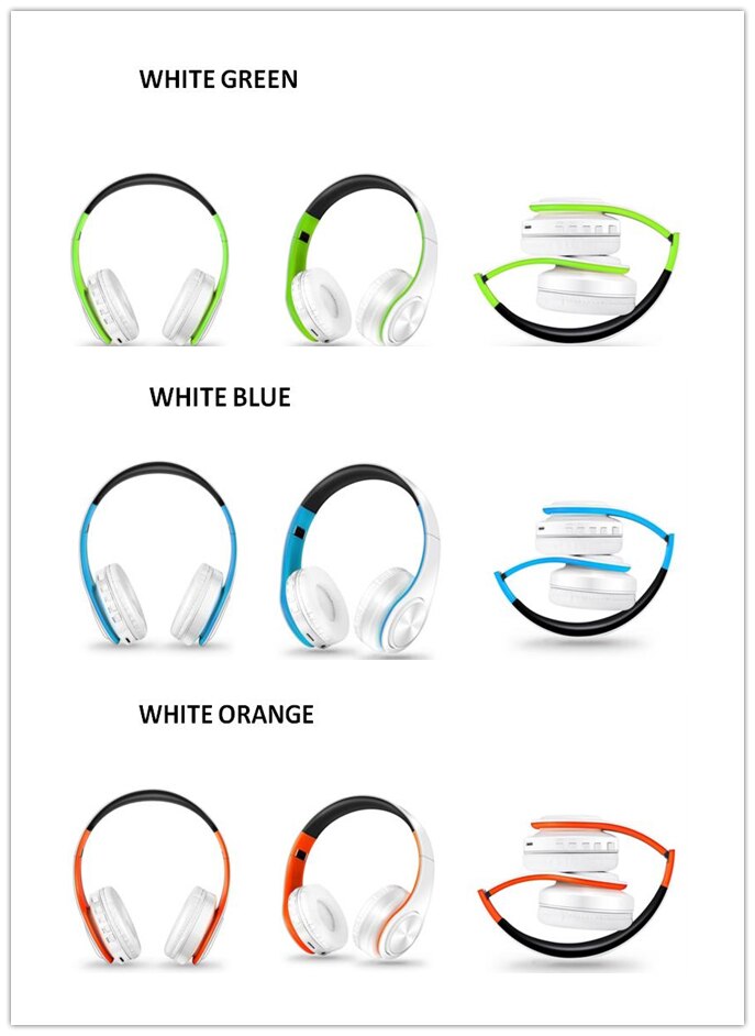 HIFI Stereo Earphones Bluetooth Headphone Music Headset FM and Support SD Card with Mic for Mobile XiaoMi Iphone Sumsamg Tablet