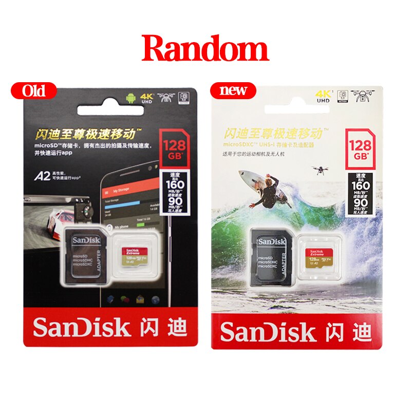 SanDisk Extreme Micro SD Card 256GB 128GB 64GB A2 Memory Card 32GB A1 U3 V30 Original TF Card for Camera Drone Flash Card