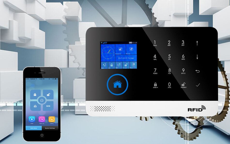 RFID Burglar Security LCD Touch Keyboard WIFI GSM Alarm System RFID Burglar Security LCD Touch Keyboard WIFI GSM Alarm System