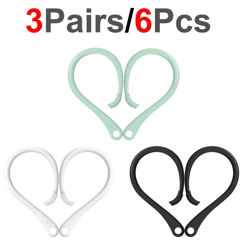 Sports Silicone Ear Hooks for Apple AirPods pro Accessories Anti-fall Bluetooth Earphone for airpod 2 3 Holder for Airpods 3 2 1