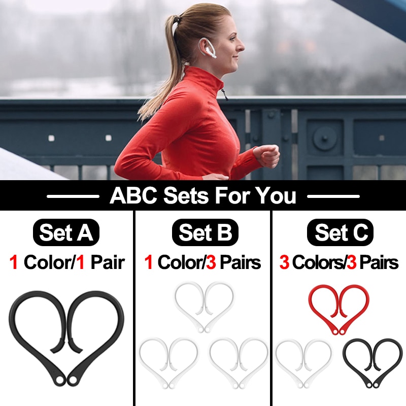 Sports Silicone Ear Hooks for Apple AirPods pro Accessories Anti-fall Bluetooth Earphone for airpod 2 3 Holder for Airpods 3 2 1