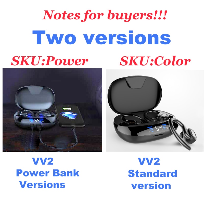 VV2 TWS Wireless Headphones Dovescity Electronics