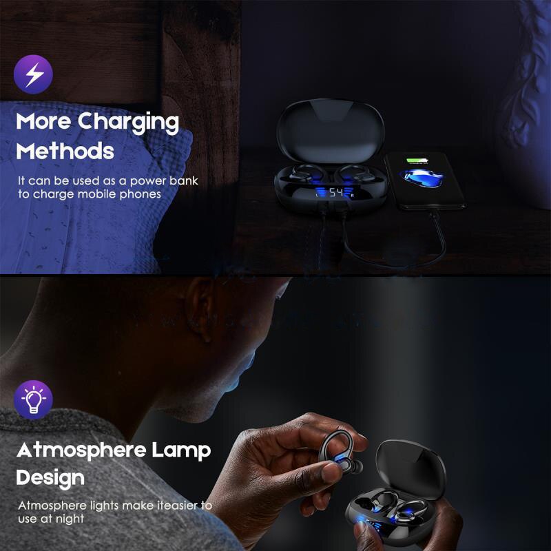 VV2 TWS Wireless Headphones Sport Earbuds Touch Control LED Display Music Headset For Iphone Huawei Xiaomi Auriculares Bluetooth