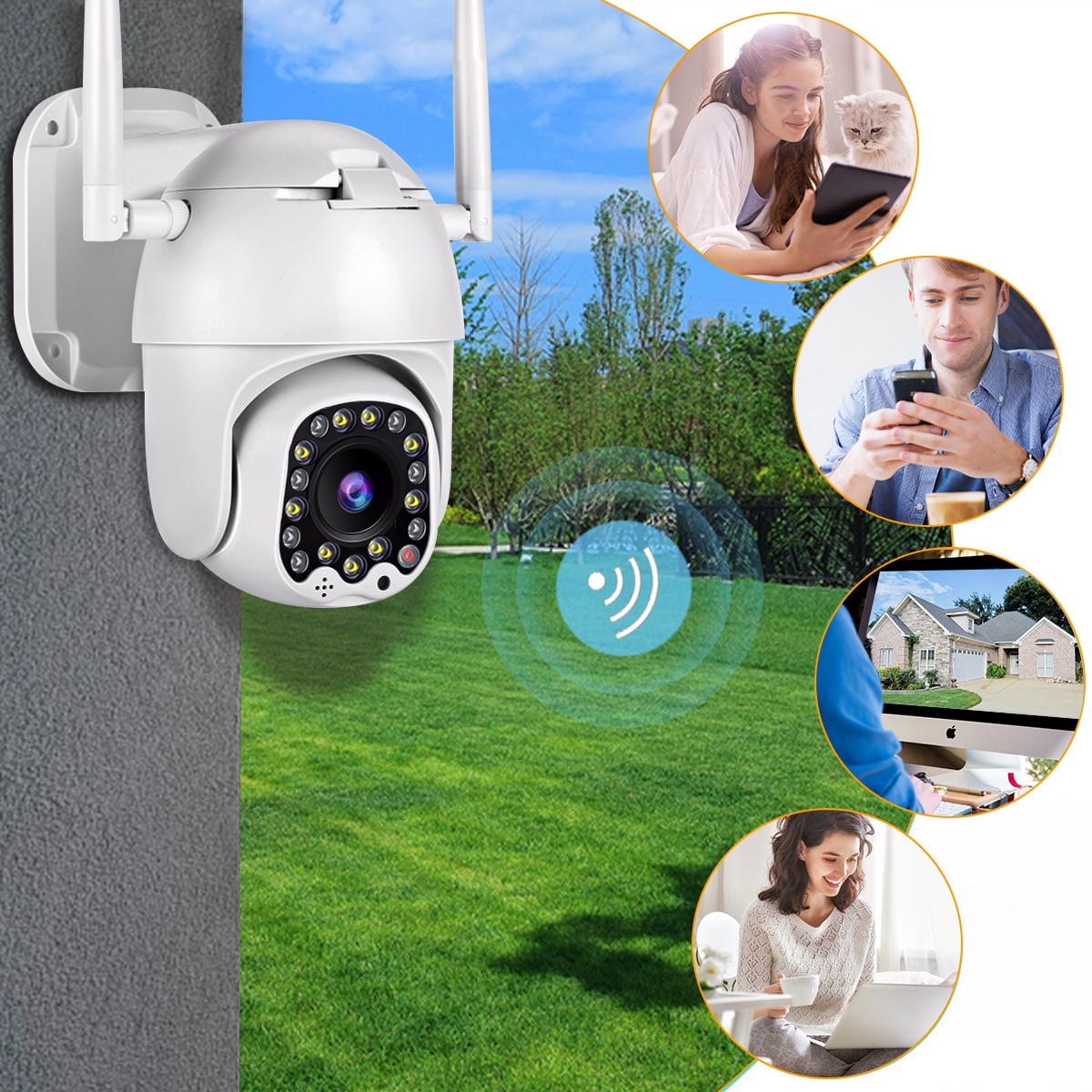 Outdoor Home Security PTZ Camera